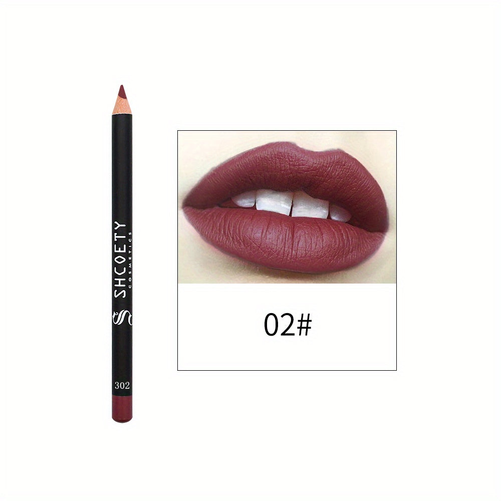 Professional Makeup Slim Lip Pencil Long Lasting Nude Matte Finish Lipliner