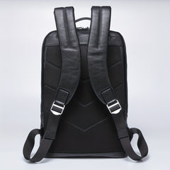 Men's Leather Backpack Thin Notebook Backpack Cowhide