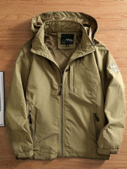 Men's Casual Zipper Pockets Windbreaker Jacket Waterproof Soft shell Jacket