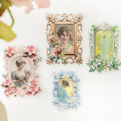 20pcs Flower Border Stickers for DIY Decoration Scrapbook Diary Cup