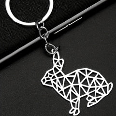 Stainless Steel Rabbit Keychain for Men