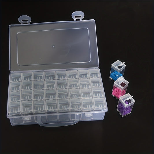 32-Slot DIY Diamond Painting Storage Box Beads Charms Jewelry Organizer