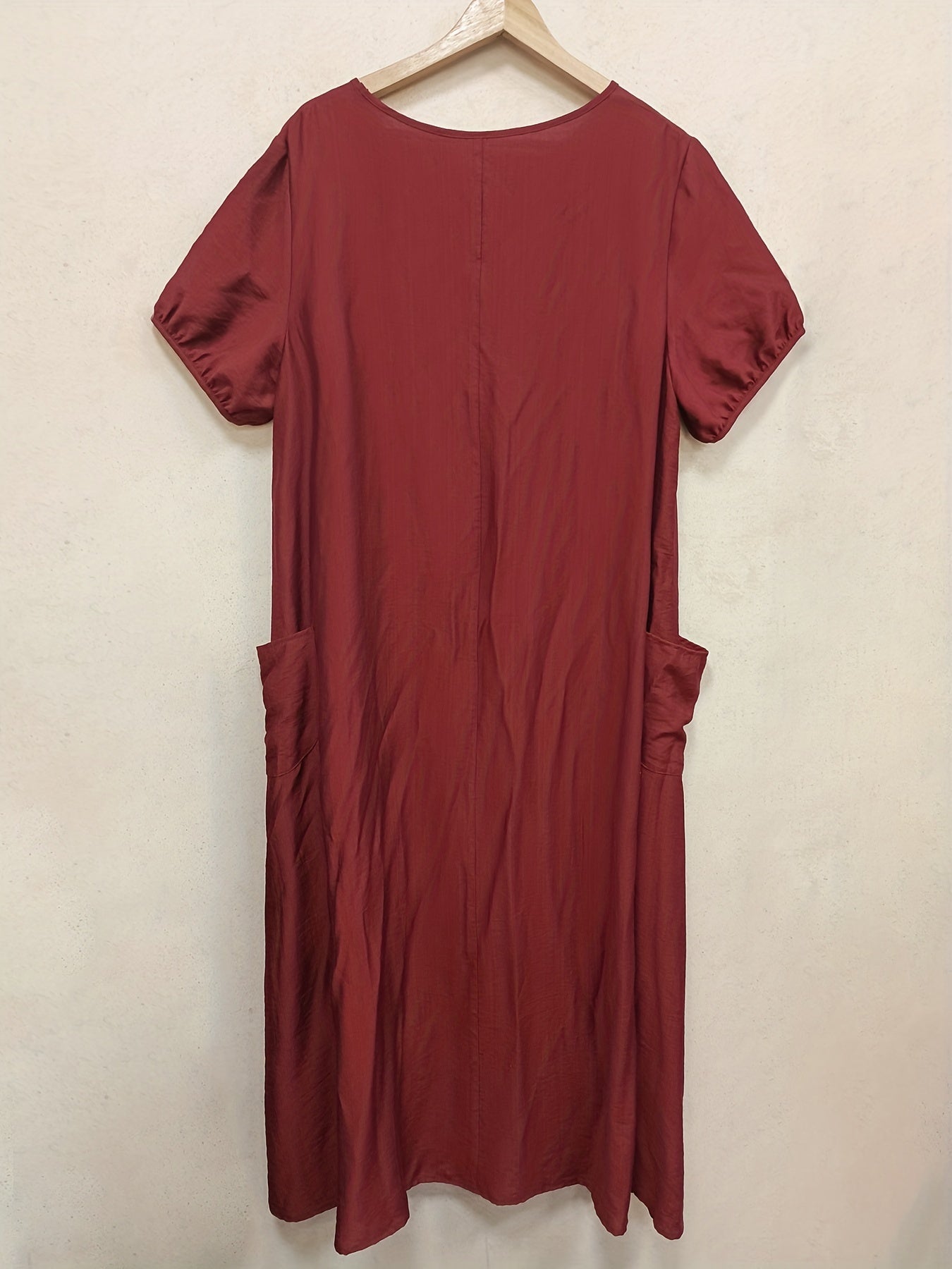  V Neck Maxi Dress With Pockets