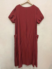  V Neck Maxi Dress With Pockets