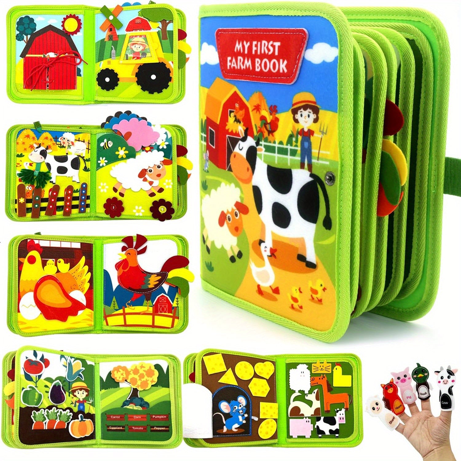 My First Farm Book Busy Board for Youngsters - Animals, Tools, Weather