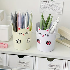 Cartoon Desktop Pen Holder Large Capacity For Organizing Makeup Brushes