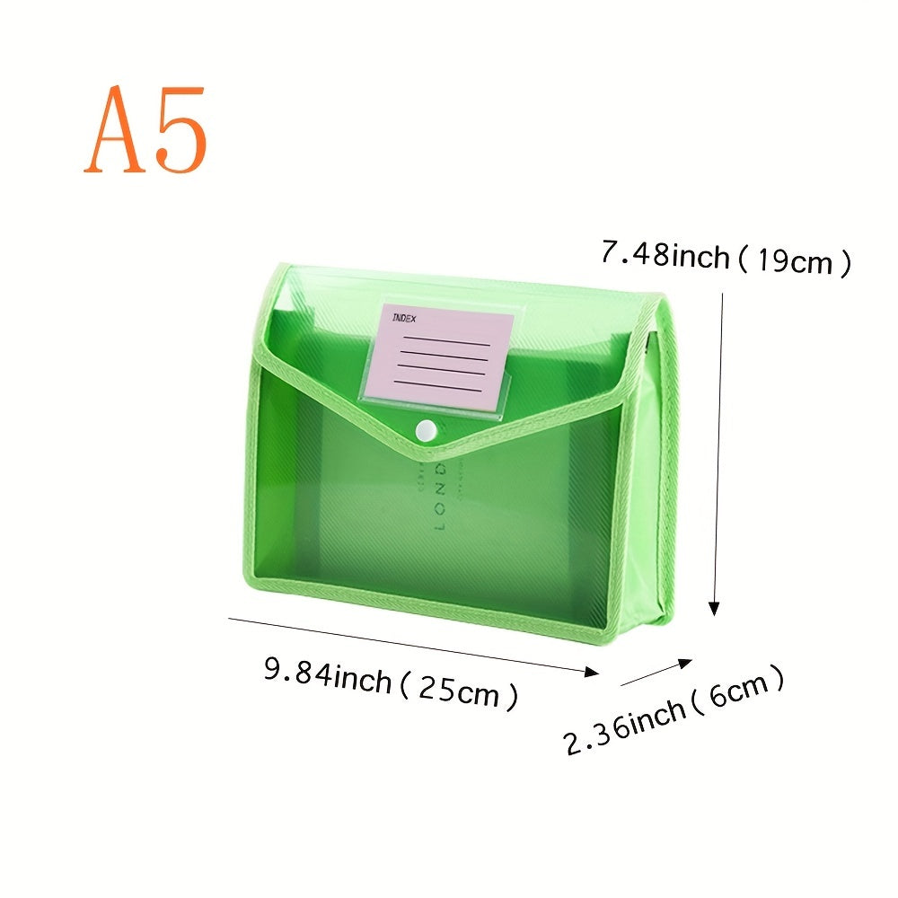 A4 A5 Document Bags Paper Storage Organizer PP Plastic File Folder Holders