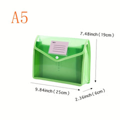 A4 A5 Document Bags Paper Storage Organizer PP Plastic File Folder Holders