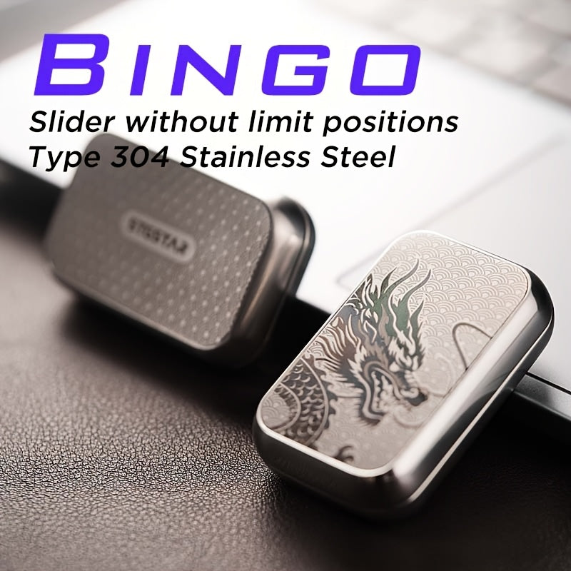 Dragon Year Theme Slider Fidget Toy Stainless Steel Metal Blocks