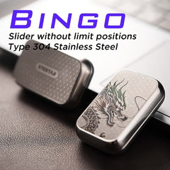 Dragon Year Theme Slider Fidget Toy Stainless Steel Metal Blocks