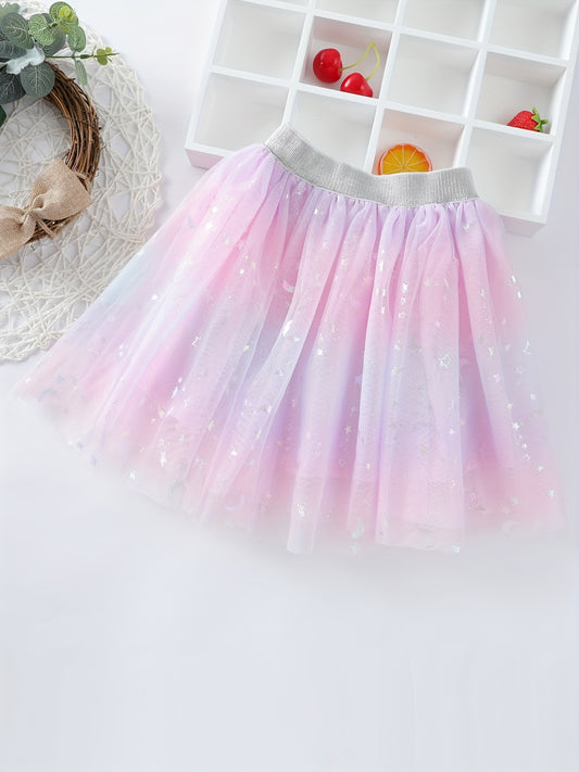 Sequin Stars Tulle Tutu Princess Skirt for Kids
