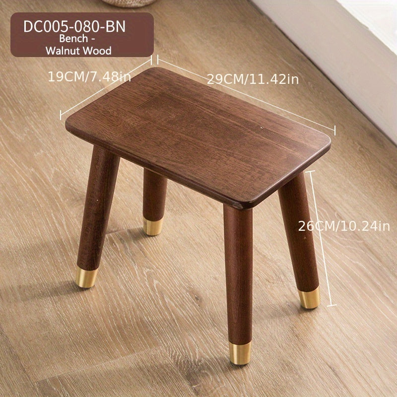 Walnut Oak Small Stool for Elegant Home Decor
