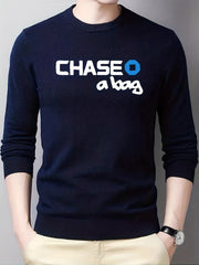 Men's Knit Crew Neck Sweater for Fall Winter