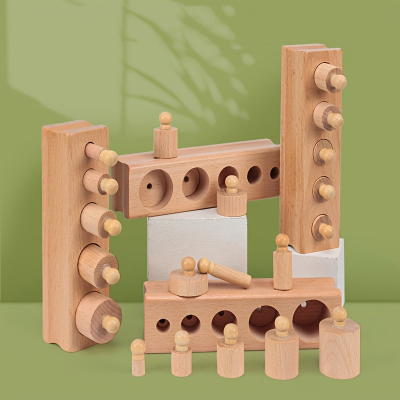 20pcs Wooden Building Blocks Set for Shape Recognition