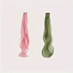 LEMON Colorful Braided Hair Extensions 2 Pack for Women