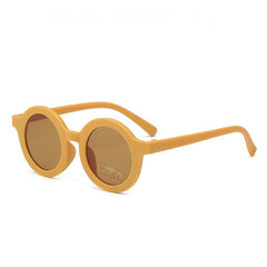 Boys Casual Round Frame Sunglasses UV Protection Glasses