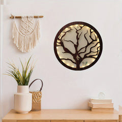 LED Tree Green Plant Wooden Hanging Decoration