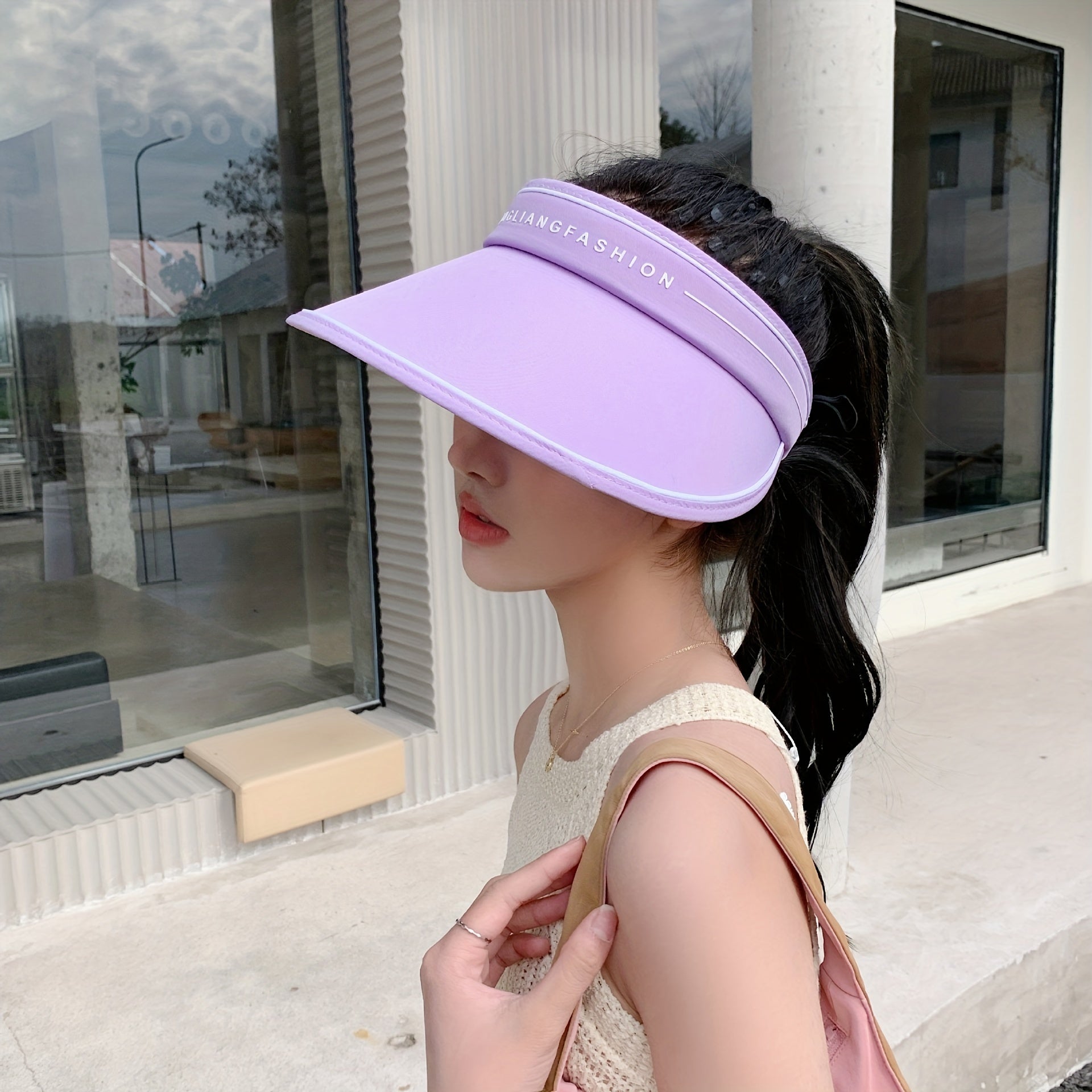 Breathable Ponytail Visor Hat UV Protection Sun Hat