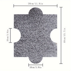 4pcs Soft Foam Shaggy Mats Anti-slip Area Rugs