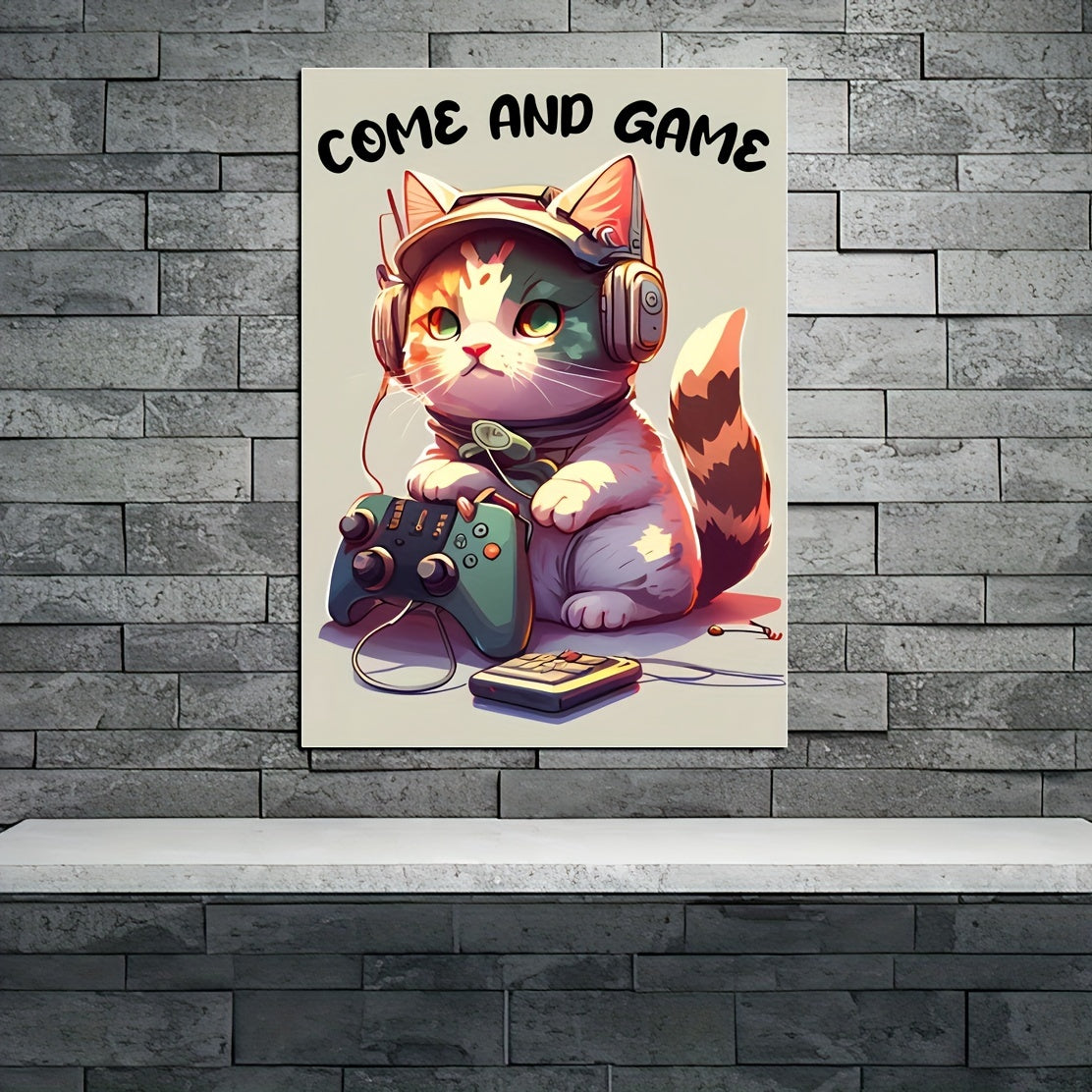 Baby Cat and Video Game Wall Sticker for Kids Room