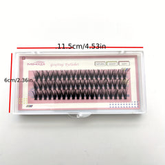 60 Cluster 40D C Curl Eyelash Extensions 10-16mm Soft Natural Look DIY