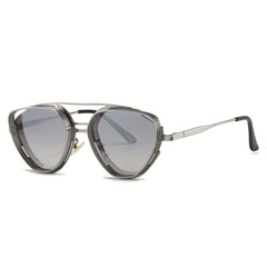 Triangle Frame Sunglasses Metal Fashionable Versatile Sunshade Mirror