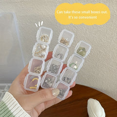 Clear Plastic Storage Box Nail Art Jewelry Case 28 Grids