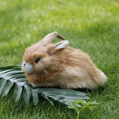 Easter Bunny Decorations Sitting Rabbits in Brown or with Expressive Eyes