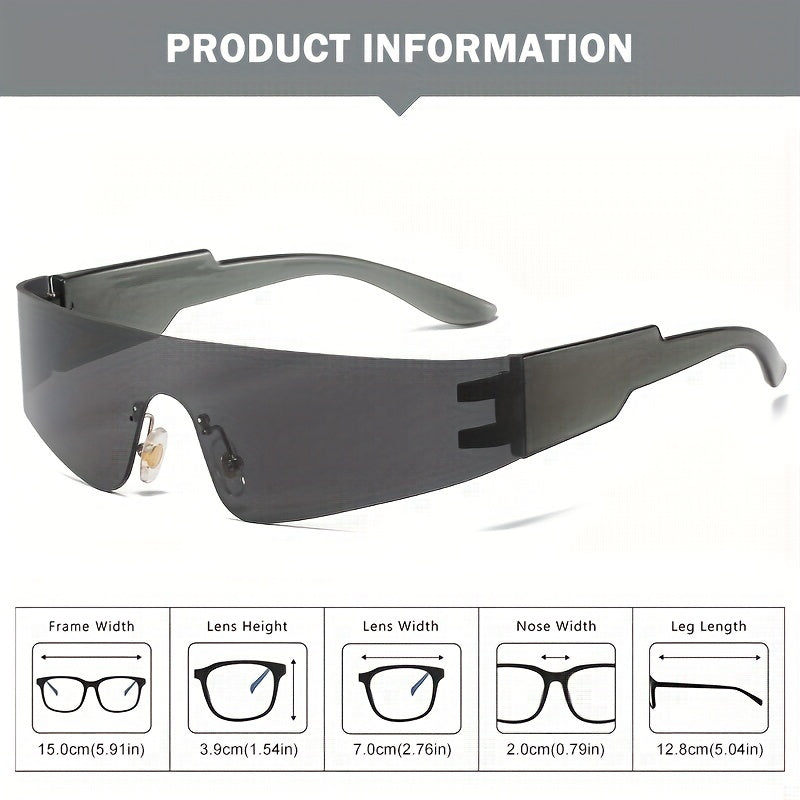 Y2K Rimless Gradient Sunglasses UV400