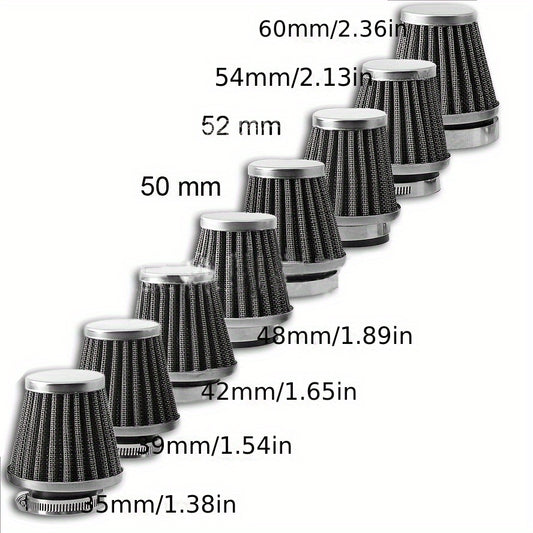 Universal Motorcycle Air Filter Cleaner 35-60mm for Bobber, Touring & Dirt Bikes