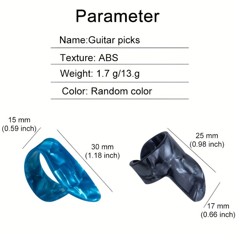 Set of 10 Durable Guitar Finger Picks for Guitar and Bass