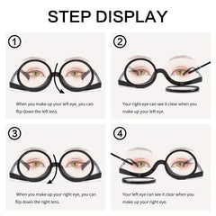 Makeup Reading Glasses Flip Lens Cosmetic Make Up Eye Glasses