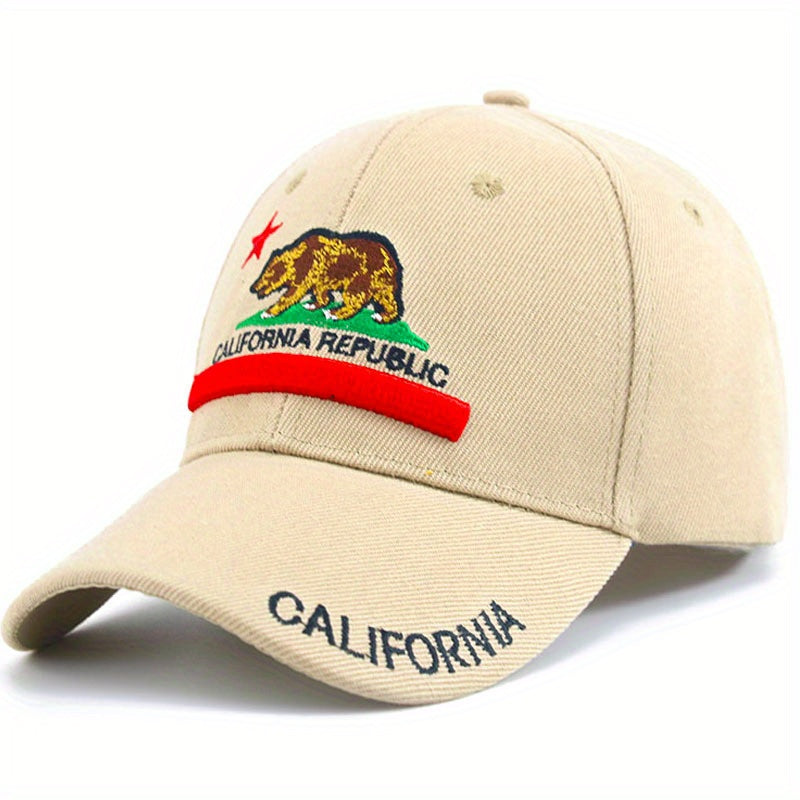 Street Canvas Baseball Cap Summer Letter Embroidery Peaked Cap