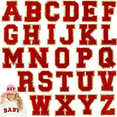 26pcs Alphabet Glitters Patch for DIY Clothes Hat Bags