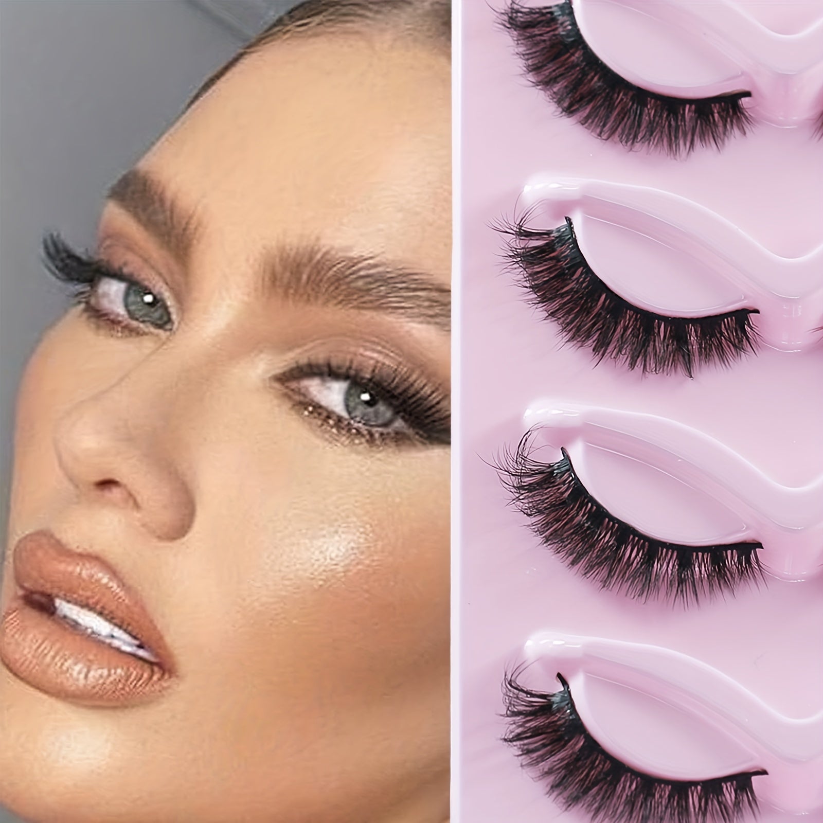 Fox Eyelashes Natural False Eyelashes D Curling 5 Pairs