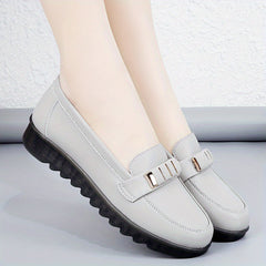 Women's Metal Decor Flat Shoes Comfortable Slip On Anti-Skid Shoes