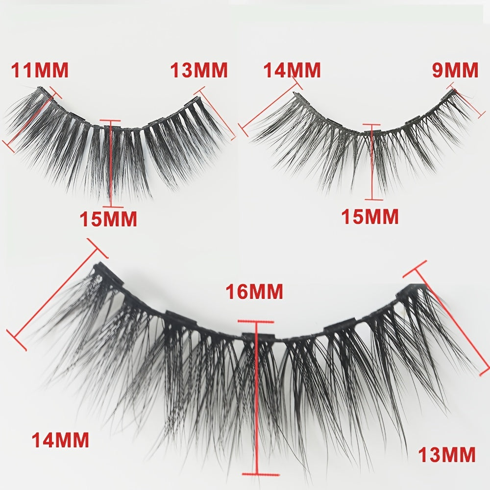 Magnetic Eyelash Set Magnetic Eyeliner Natural Fluffy Curly 7 Pairs