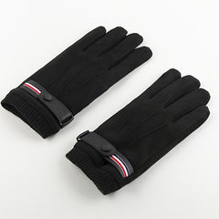 Men's Thickened Velvet Warm Gloves Touch Screen Outdoor Sports Gloves