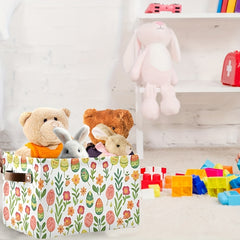 Kenodo Easter Egg & Floral Foldable Storage Basket with Handles