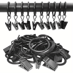 20pcs 40pcs Curtain Rings with Clips Drapery Hangers 3.2cm Interior Diameter