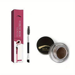 4D Hair Contouring Eyebrow Brush + Gel Powder Dark Brown