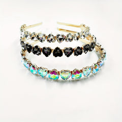 Baroque Crystal Heart Decor Headband Hair Band Glitter Hair Accessories