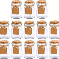30pcs 100ml Glass Pudding Cups with Cork Lids - Baking Tools for Home Kitchen
