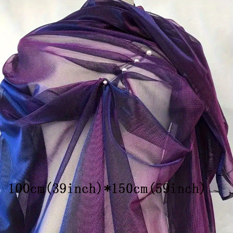 Golden Silk Laser Mesh Fabric for Wedding Dress Skirts