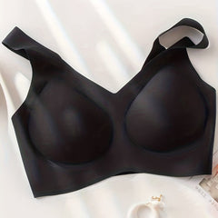 Solid Wireless Push Up Anti Sagging Bra