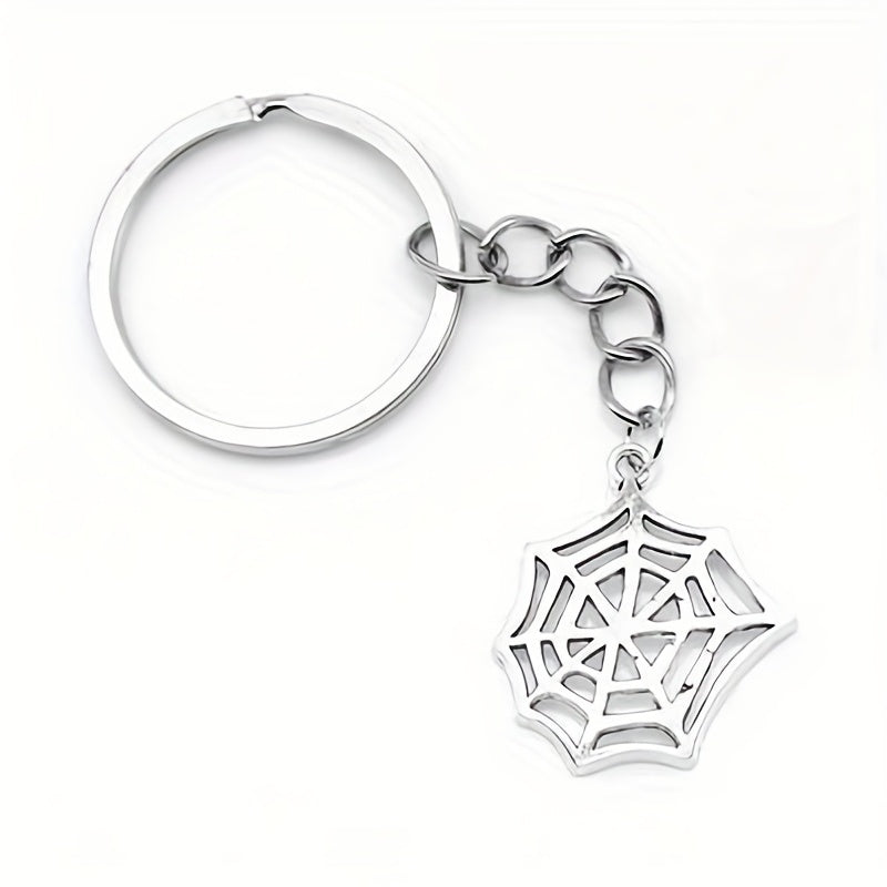 Spider Keychain Gothic Metal Key Ring Bag Charm Halloween Gift