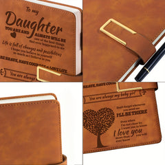 Religious Gift for Daughter - Engraved Bible Verse Leather Notebook