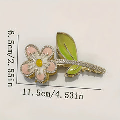 Enamel Flower Hair Claw Shark Claw Ponytail Holder Hair Accessories
