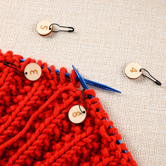 10pcs Wooden Stitch Markers 1-10 Crochet Stitch Marker Charms Locking Stitch Mar
