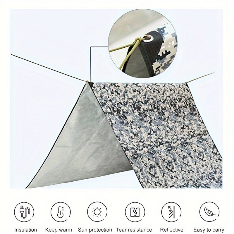 82x69in Heavy Duty Camping Heat Insulation Space Blanket Reusable